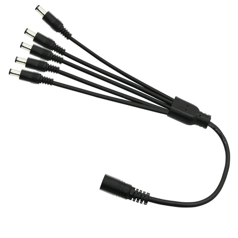 1 to 5 Way DC Power Splitter Adapter Cable 5 Cords