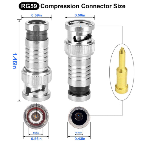 BNC Compression Connector for RG59