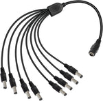 1 to 8 Way DC Power Splitter Adapter Cable 8 Cords