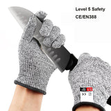 Premium Level 5 Cut Resistant Hand Gloves Food Industry Grade Protection (Large)