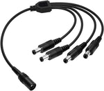 1 to 4 Way DC Power Splitter Adapter Cable 1 though 4 Cords